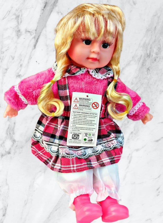 RUHANI Baby Girl Soft Doll Musical and Singing with Push Touch Sensors Doll Toy for Kids Baby Girls >Pack of 1 Doll (Multi Colour) - Image 3